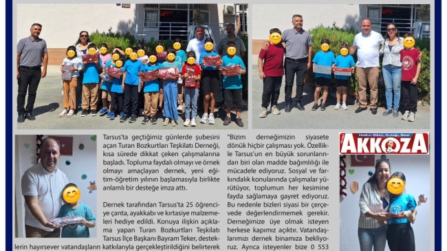 Tarsus’ta Turan Bozkurtları Teşkilatından 25 Öğrenciye Eğitim Desteği