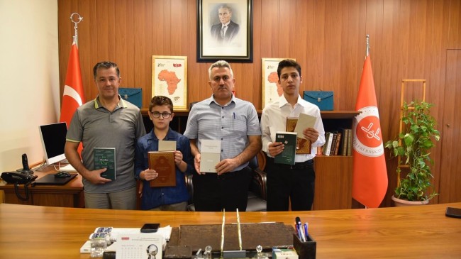 Kur’an-ı Kerim Yarışması Birincilerinden Müftü Akçay’a Ziyaret
