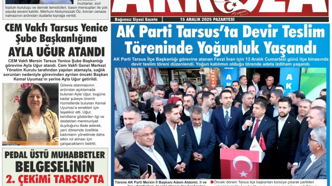 Tarsus Basını – Akkoza Gazetesi “15.12.2025 Pazartesi”