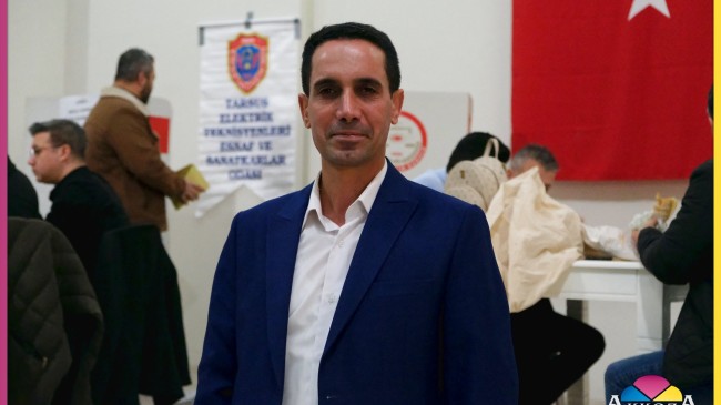 Tarsus Elektrikçiler Odası Seçimini Mevcut Başkan Şehmuz Mahsun Karataş Kazandı