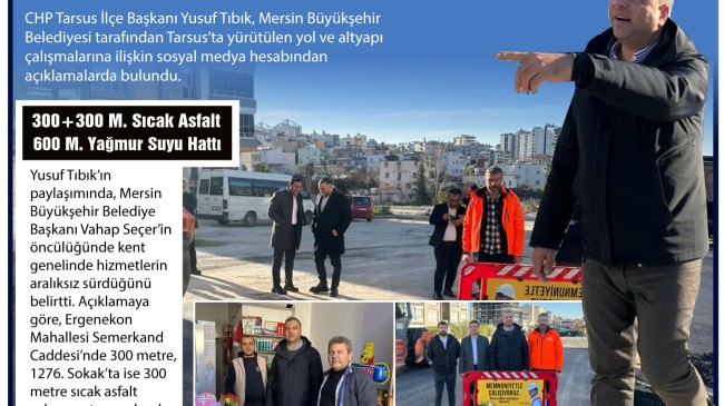 Başkan Yusuf Tıbık “Hem Çalışmaları Yerinde İnceledi Hemde Çevre Esnafı Ziyaret Etti”