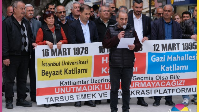 Tarsus’ta Halepçe, Beyazıt ve Gazi Katliamları Anıldı