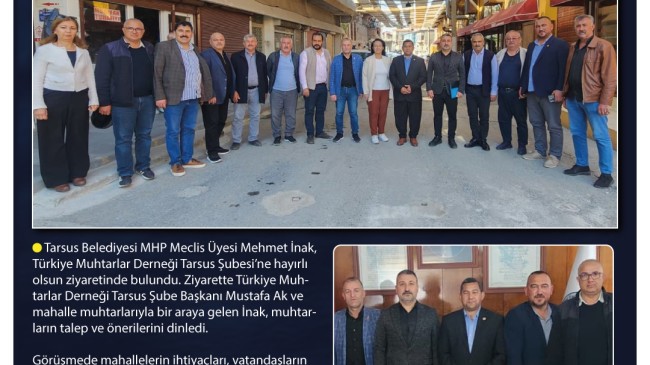 Meclis Üyesi Mehmet İnak’tan Muhtarlara Ziyaret