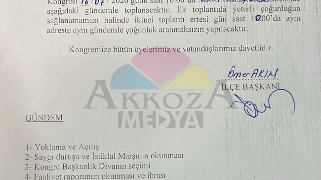 MHP Çamlıyayla İlçe Başkanlığından KONGRE İLANI