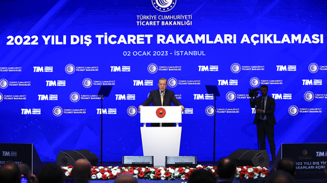 Erdoğan ‘Cumhuriyet tarihinin rekoru’ diyerek açıkladı: 2022’de ihracat yüzde 12,9 arttı