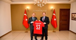 TFF GENEL SEKRETER YARDIMCISI MUSTAFA BALTACI VALİMİZİ ZİYARET ETTİ