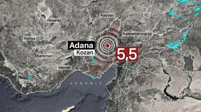 SON DAKİKA !!!! Adana Kozan’da 5,5 Büyüklüğünde Deprem Oldu… Tarsus ‘ta Sallandı
