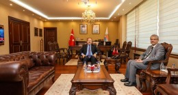 VALİ ALİ HAMZA PEHLİVAN, TARSUS ÜNİVERSİTESİ REKTÖRÜ PROF. DR. ORHAN AYDIN İLE GÖRÜŞTÜ