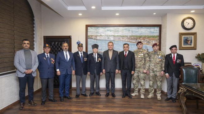 Başkan Seçer, Azerbaycan Askeri Dernekler Federasyonu Başkanı Hesenli ve Beraberindeki Heyeti Ağırladı