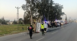 Tarsus’ta Budama İşçilerini Taşıyan Minibüs ile Kamyonet Çarpıştı…”6 Yaralı”