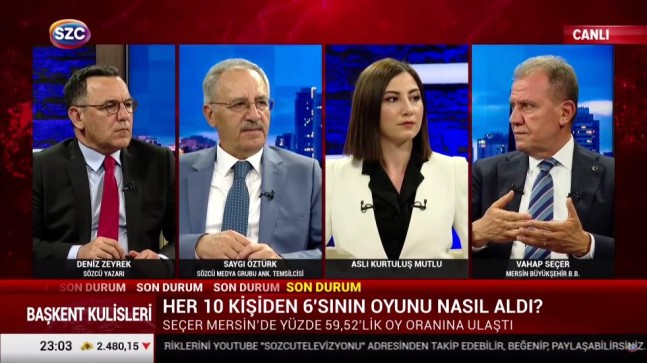 Başkan Seçer, Sözcü TV’de Başkent Kulisleri’ne Konuk Oldu
